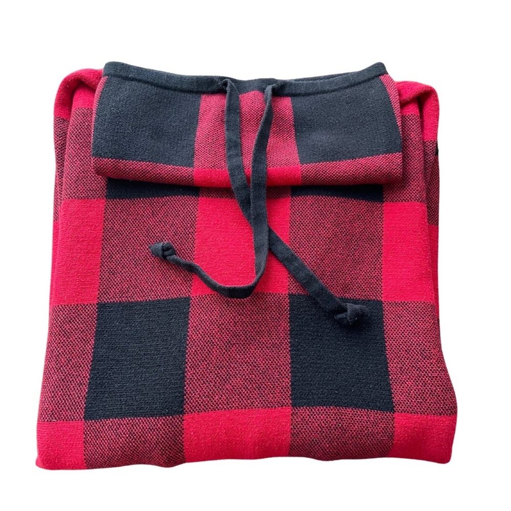 Cowl neck Plaid Sweater Size L